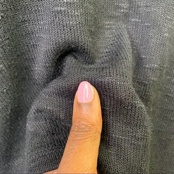 Bozzolo black oversized long sleeves  crop top - Picture 5 of 10